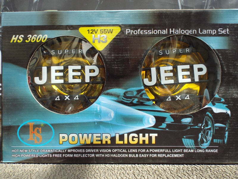 2xHalogen 4x4 4WD Roof Bumper Fog Lamp JEEP SUV VAN Sport Yellow