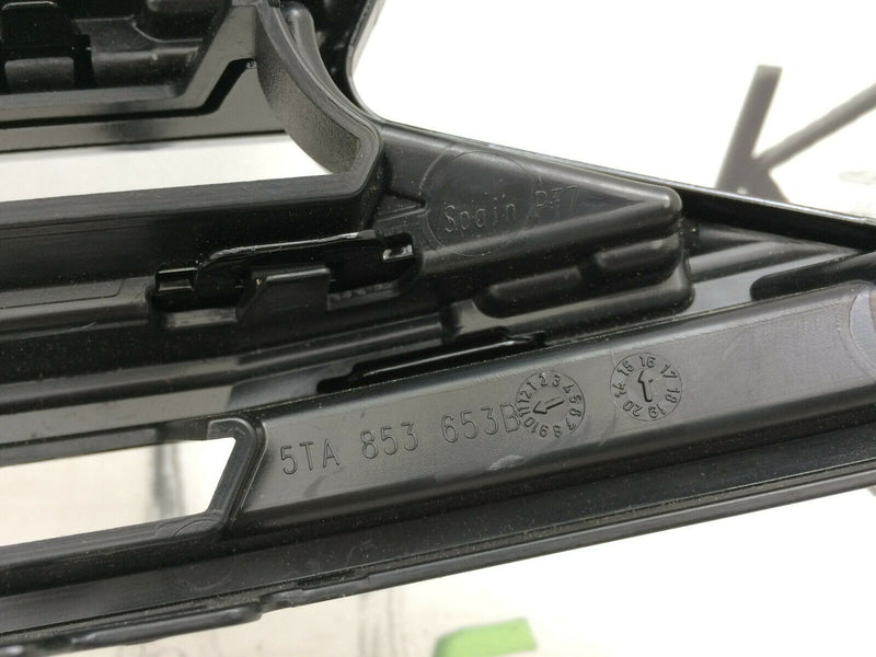 VW TOURAN 5T MK2 2015ON GENUINE FRONT BUMPER GRILL GRILLE BLACK GLOSS 5TA853653B