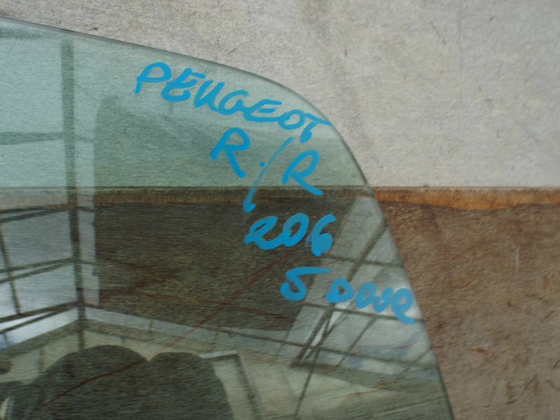Peugeot 206 1998-2009 5 DR Rear Door Window Glass  Right Driver Side O/S