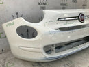 FIAT 500 POP FACELIFT 2015-ON FRONT BUMPER & BADGE LOGO in WHITE 735619476 H9165
