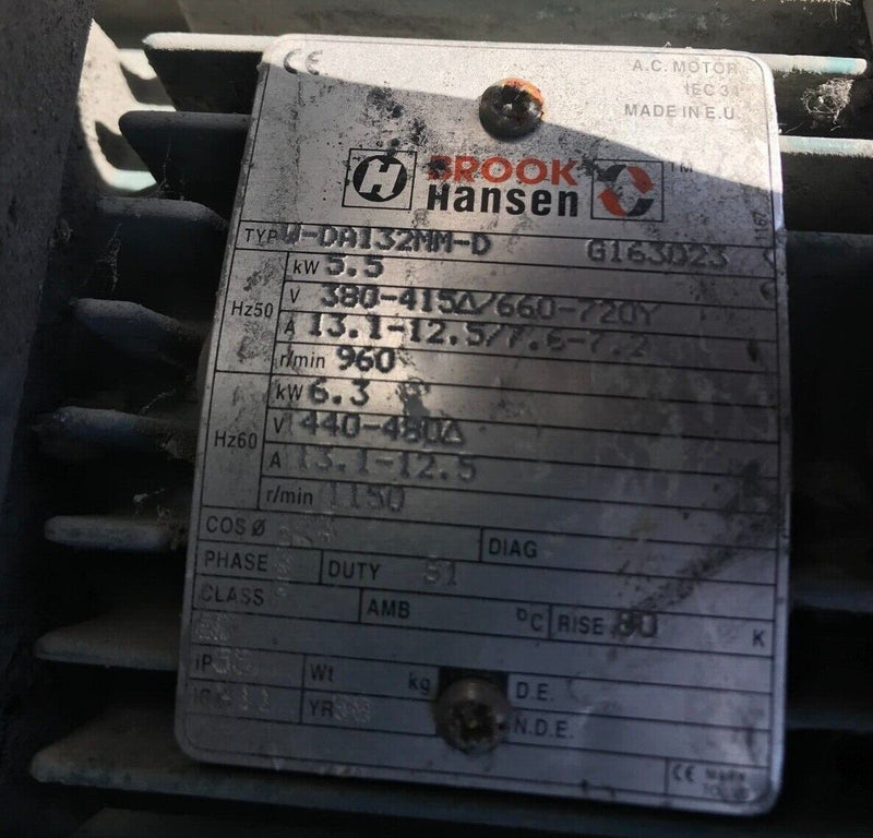 EXTRACTOR FAN ENGINE MOTOR 5.5KW 6.3KW W-DA132M OUTLET INDUCTION SPRAY BOOTH