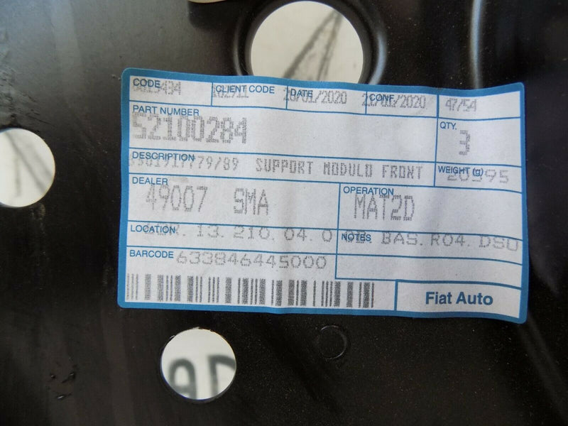 JEEP RENEGADE BU 2014-ON FRONT SLAM PANEL FRAME RADIATOR SUPPORT 52100284