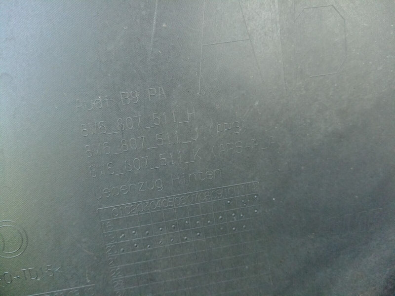 AUDI A5 S5 SPORTBACK 2020-ON REAR BUMPER IN WHITE PDC GENUINE 8W6807511H