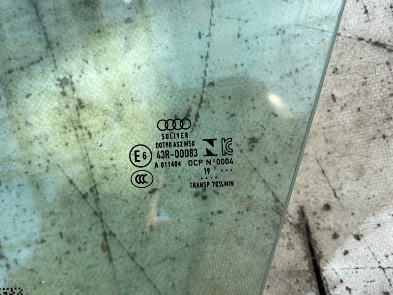 AUDI E-TRON FRONT DOOR LEFT PASSENGER SIDE WINDOW GLASS 4KE845201
