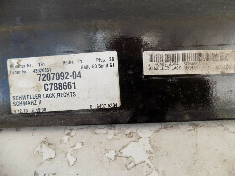 BMW 5-SERIES F10 SE DRIVER RIGHT SIDE SKIRT JET BLACK GENUINE  7207091