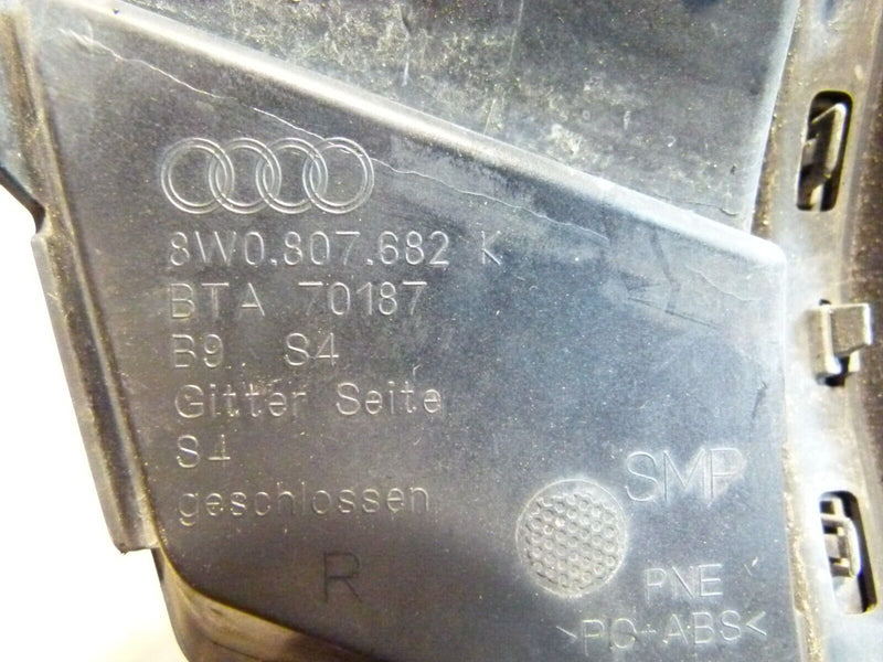 AUDI A4 S4 8W B9 2016-ON FRONT BUMPER DRIVER RIGHT SIDE FOG GRILL 8W0807682