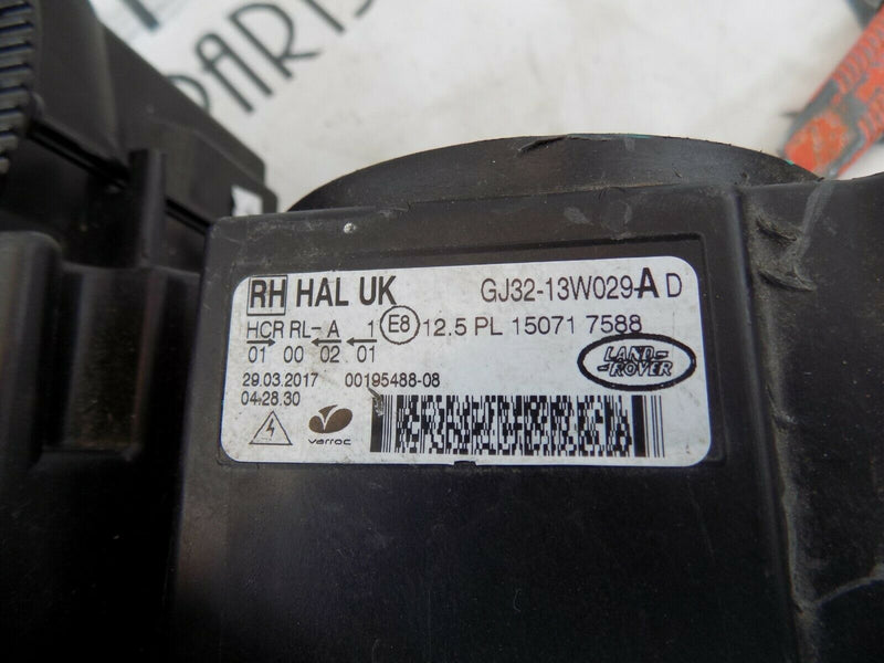 LAND ROVER EVOQUE 2015 2016 RIGHT HEADLIGHT HEADLAMP HALOGEN *DAMAGE
