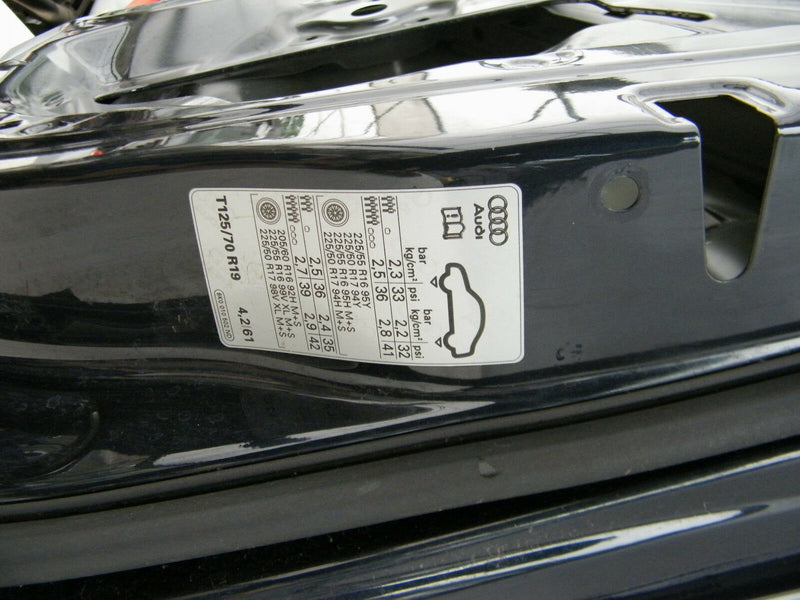 AUDI A4 (B8) 8K 5 DOOR 2008-16 FRONT DOOR PANEL BLACK GENUINE RIGHT DRIVER SIDE