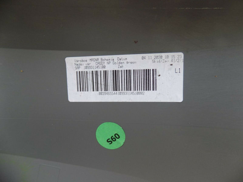 VW CADDY MK4 2020-ON FRONT BUMPER IN GREEN "Golden green" 2K7807221A