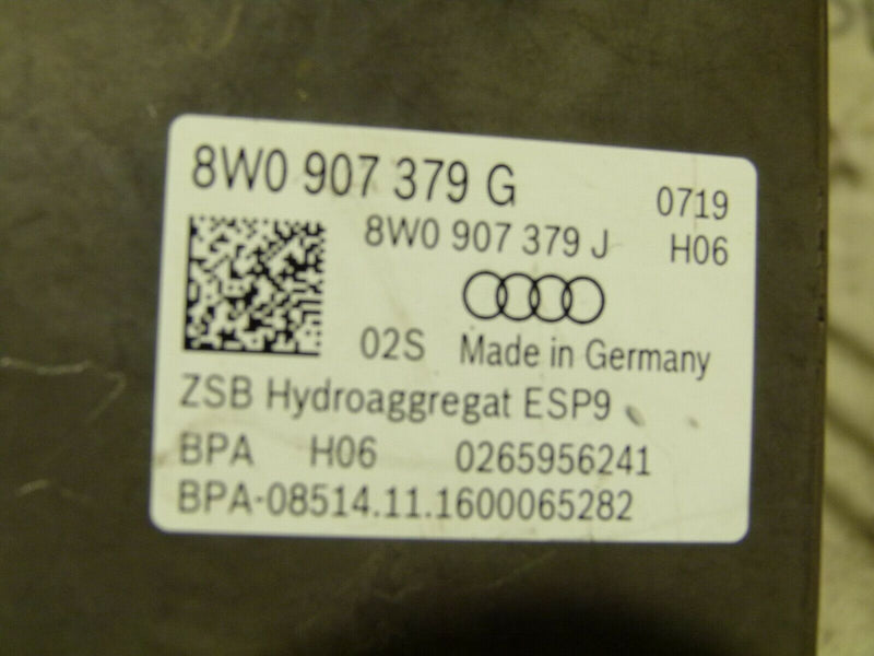 AUDI S4 A4 8W 3.0 TFSI PETROL ABS BRAKE PUMP 8W0614517K & UNIT MODULE 8W0907379J