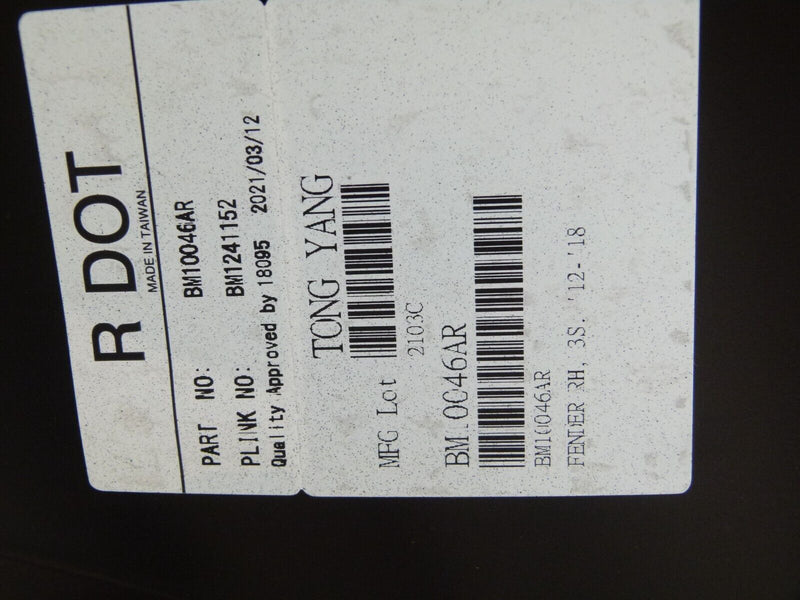 BMW 3 SERIES F30 F31 2011-2018 FRONT FENDER WING PANEL RIGHT DRIVER SIDE