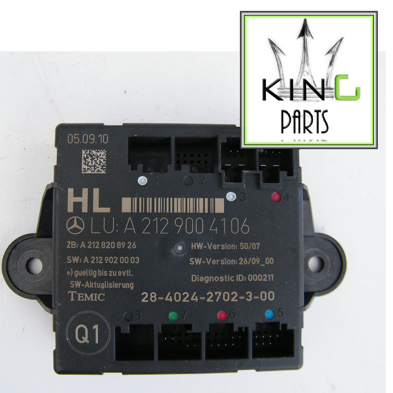 MERCEDES W212 E220 2010-15 CONTROL UNIT MODULE REAR DOOR LEFT SIDE 2129004106