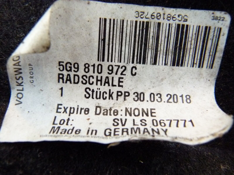 VW GOLF ESTATE MK7.5 2017-2019 REAR RIGHT WHEEL ARCH MUDGUARD 5G9810972C