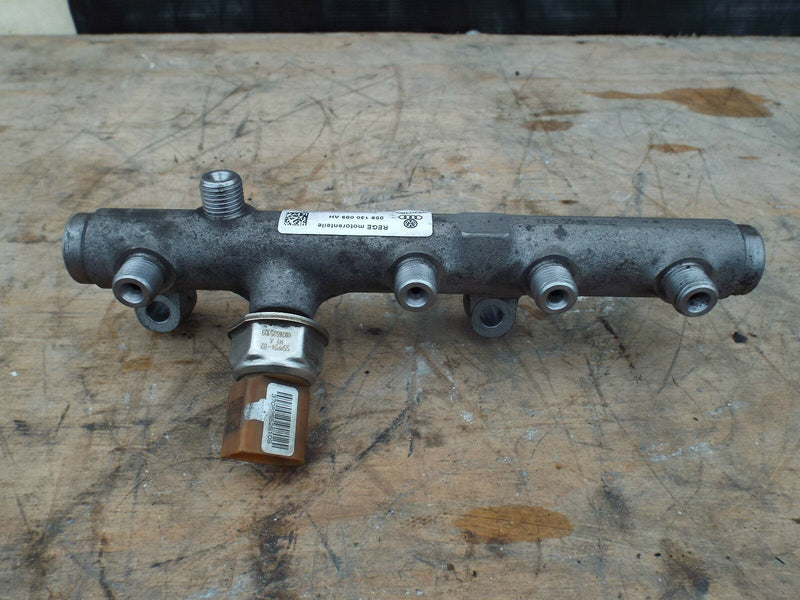 Audi A6 3.0 TDI V6 Fuel Rail & Pressure Sensor 059130089AH