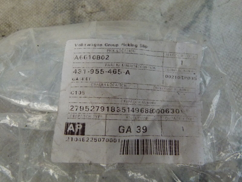 VW AUDI SEAT WASHER FLUID PUMP RUBBER SEAL GENUINE 431955465