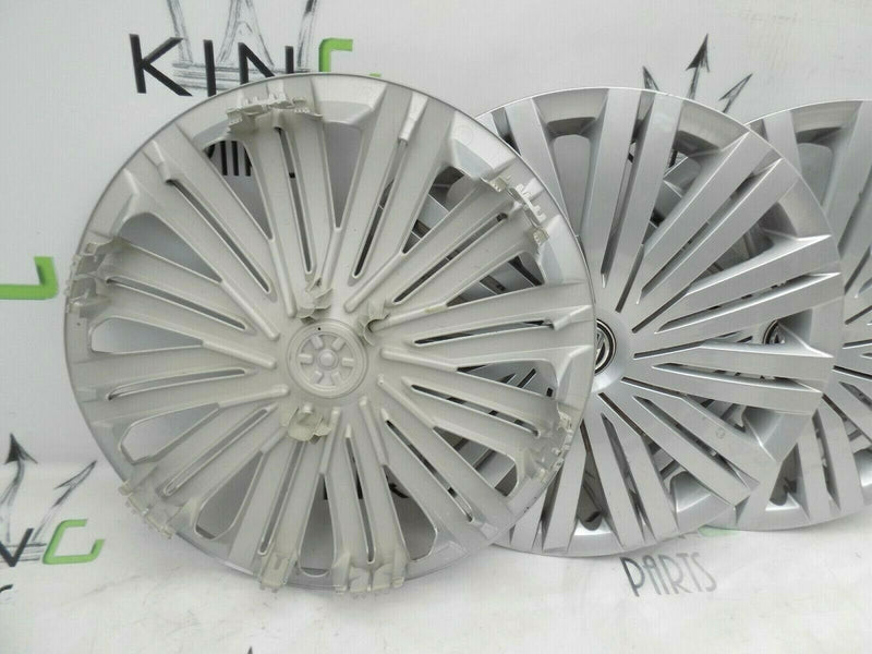 VOLKSWAGEN POLO 2014-2017 GENUINE CAPS 4x WHEEL TRIMS 15' CAP COVERS 6C0601147A