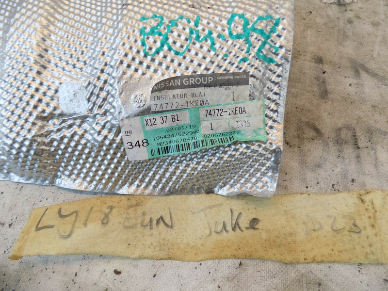 NISSAN JUKE 2010- UP HEAT SHIELD GENUINE 74772-1KE0A