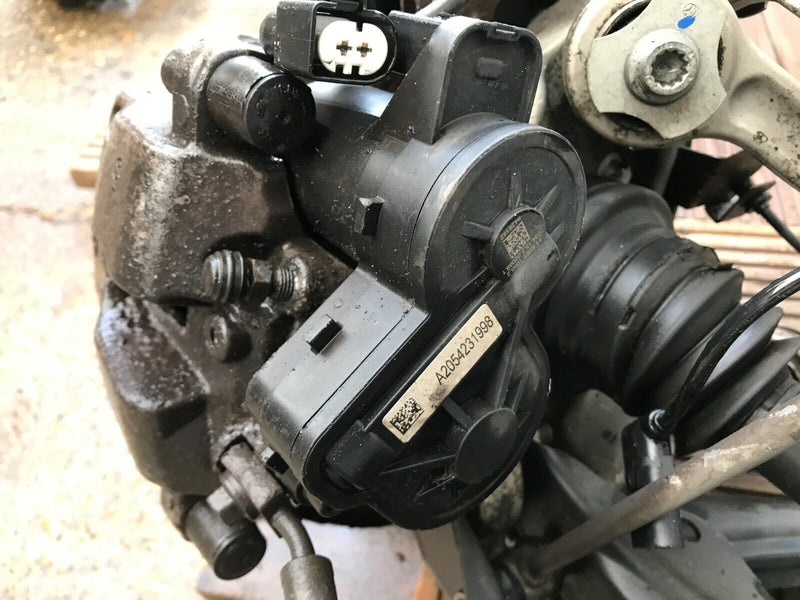 MERCEDES W205 LEFT SIDE REAR LEG 5x WISHBONE, DRIVESHAFT HUB, CALIPER GAS STRUT