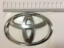 TOYOTA AYGO 2005-2014 REAR CAR EMBLEM BADGE LOGO SILVER CHROME BOOT LID 120x82mm