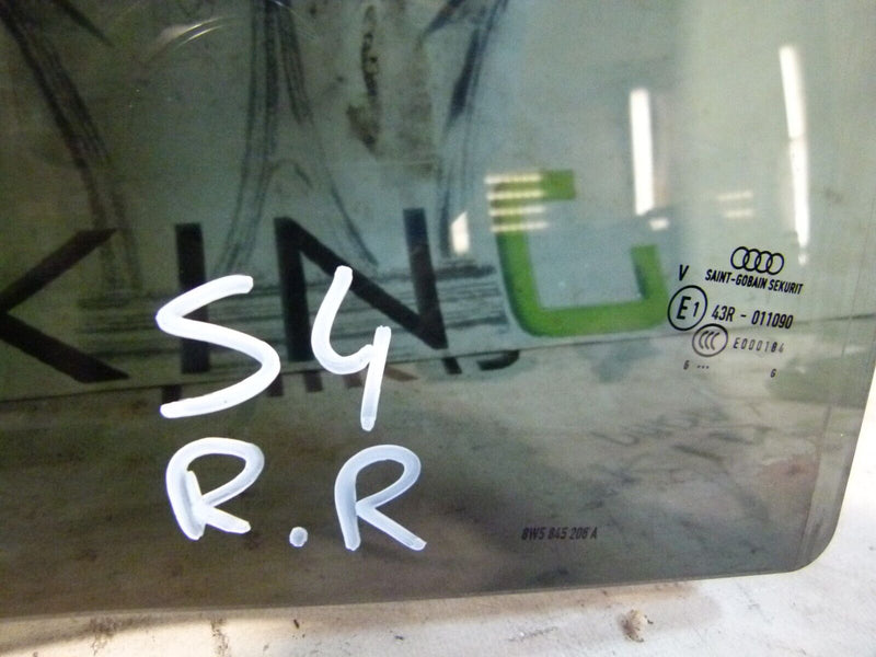 AUDI A4 S4 8W B9 2016-ON SALOON REAR RIGHT SIDE WINDOW DOOR GLASS 8W5845206