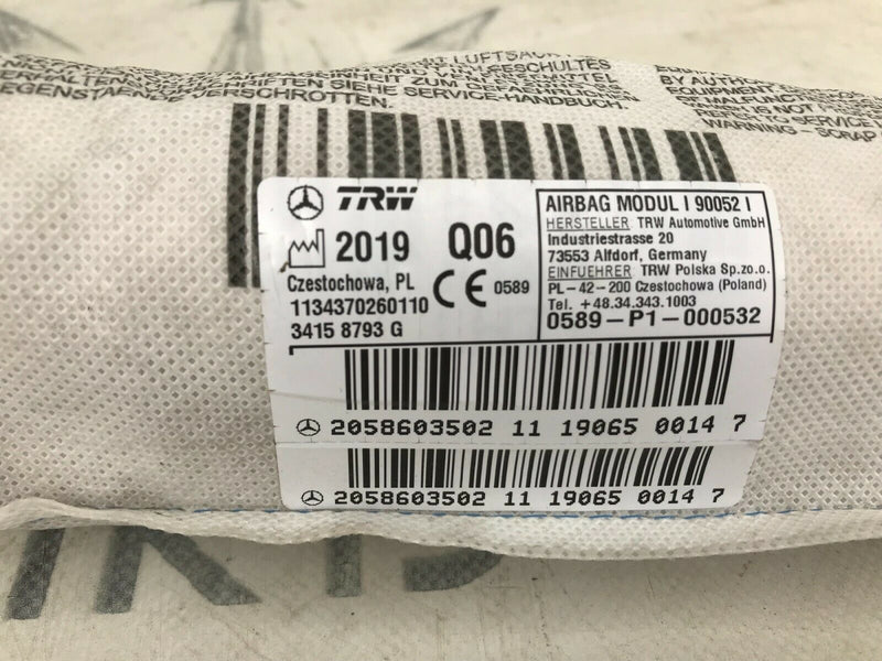 MERCEDES W205 CONVERTIBLE, COUPE - LEFT SIDE ROOF CURTAIN AIRBAG A2058603502