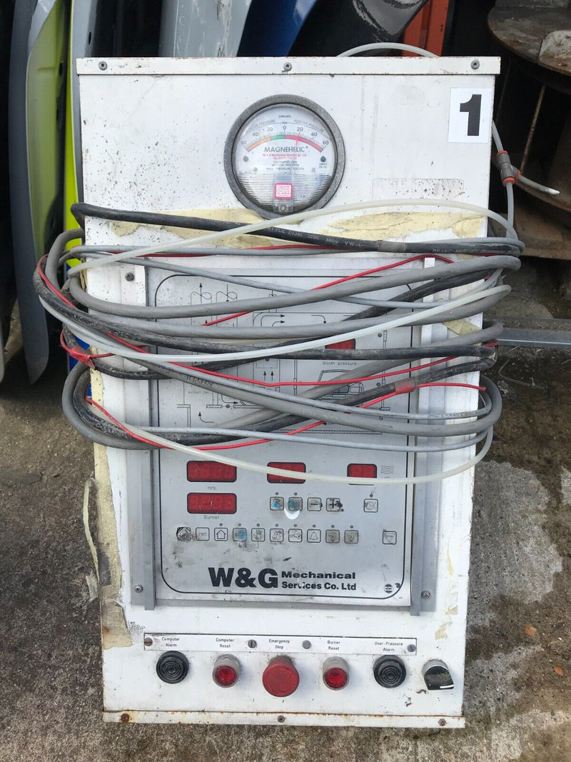 FLOW CONTROL COMPUTER OVER, MAGNAHELIC AIR PRESSURE GAUGE TO SPRAY BOOTH