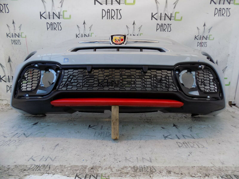FIAT 500 ABARTH 595 16+ FCL FRONT BUMPER GREY+GRILLS+BADGE OEM 735633044
