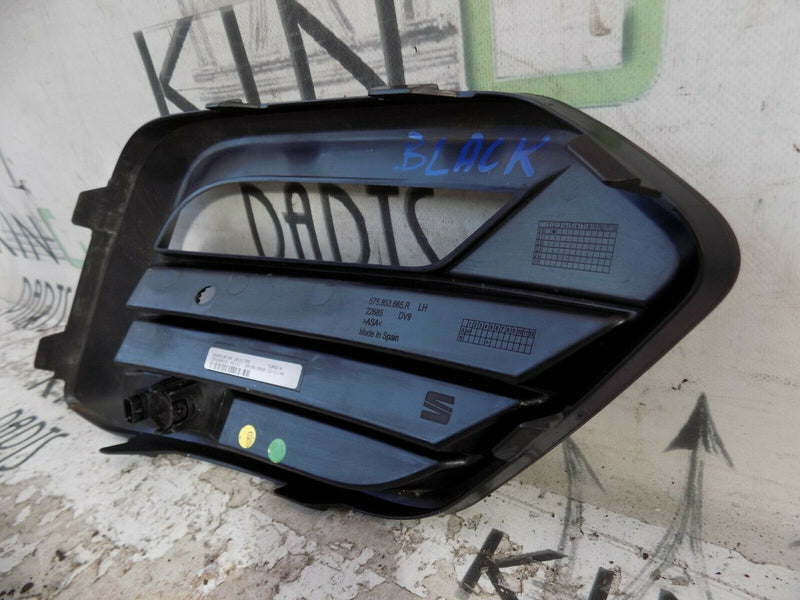 SEAT ATECA 2020-UP RHD FCL FRONT BUMPER LEFT SIDE GRILLE IN BLACK+ PDC SENSOR