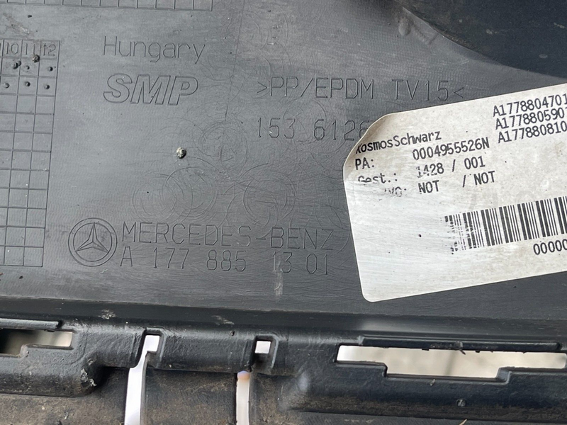 MERCEDES A CLASS W177 AMG 2018-2022 REAR BUMPER GENUINE A1778851301