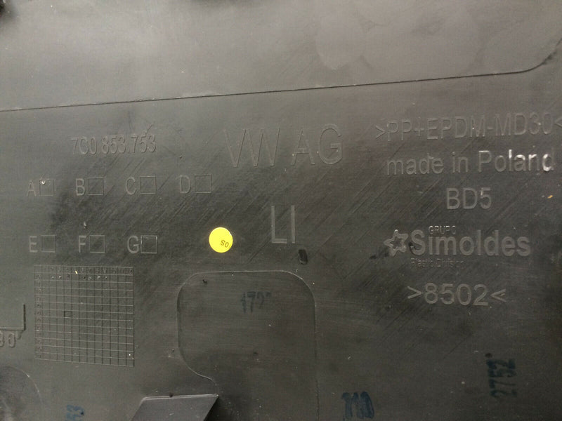 VW CRAFTER 7C 2018 REAR TRIM MOULDING LEFT SIDE PROTECTIVE PANEL 7C0853753