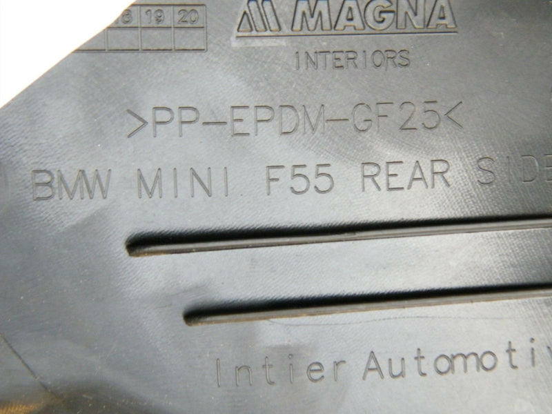 MINI F55 2014-ON 5DR REAR LEFT SIDE QUARTER PANEL TRIM IN BLACK 5143 7319127