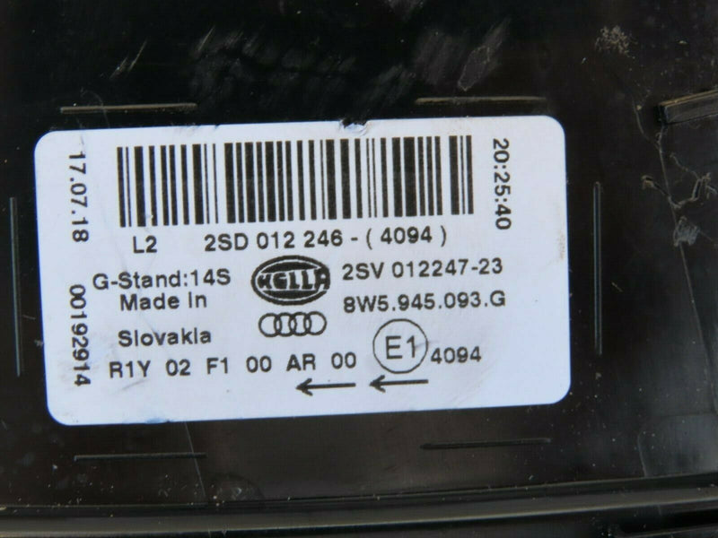 AUDI A4 B9 2015-18 SALOON REAR TAILGATE LEFT SIDE LIGHT LED LAMP 8W5945093G