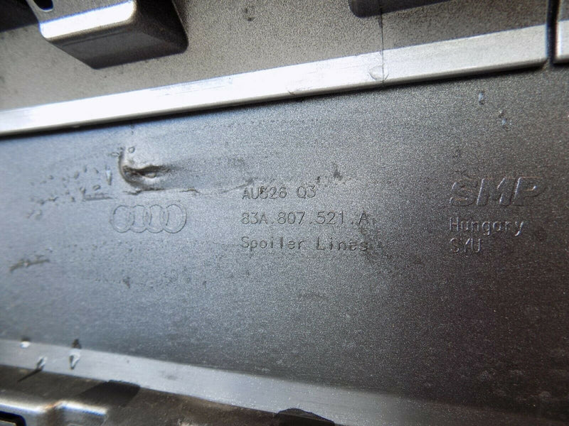 AUDI Q3 S LINE REAR BUMPER SILVER 2018 ONWARDS GENUINE  83A807521A