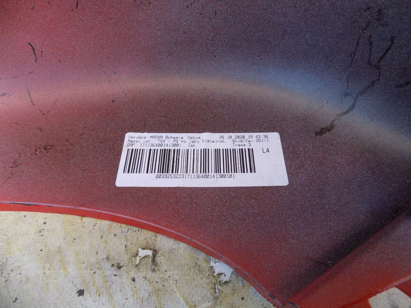 MAN TGX EURO 6 2020-ON RIGHT BUMPER CORNER UPPER IN RED GENUINE 171136490100