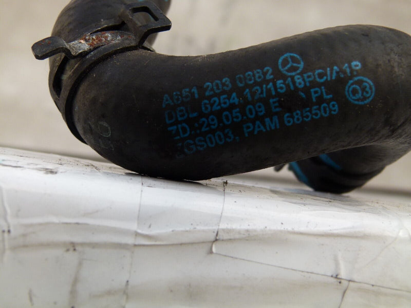 MERCEDES C W204 2007-2011 ENGINE COOLANT HOSE PIPE GENUINE A6512030882