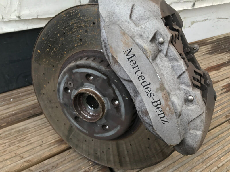 MERCEDES GLC X253 4MATIC COMPLETE FRONT LEFT LEG 3x WISHBONE ARMS HUB CALIPER