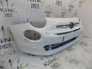 FIAT 500 2015-ON FACELIFT FRONT BUMPER POP WHITE+BADGE GENUINE  735619476
