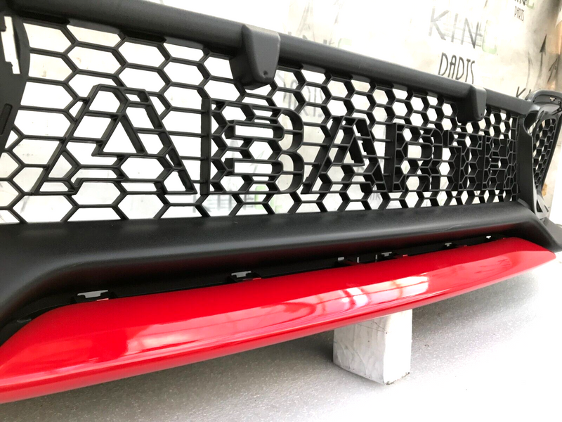 FIAT 500 ABARTH 595 LCI 2016-23 FRONT BUMPER LOWER GRILL & TRIM in RED 735633050