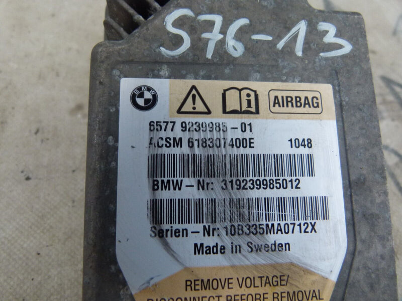 BMW 5 F10 2010-13 AIR BAG CONTROL UNIT MODULE ECU GENUINE 6577 9239985