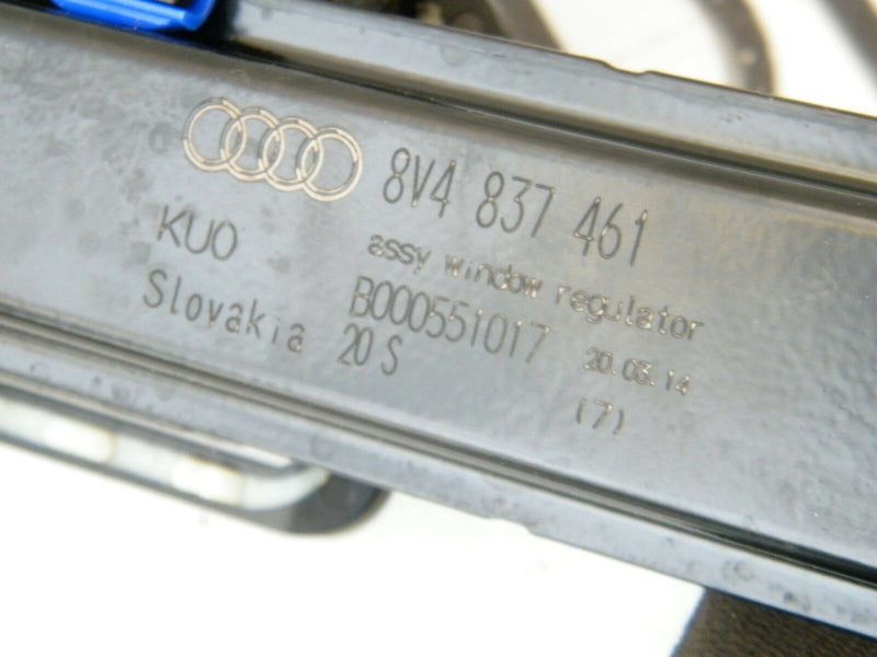 AUDI A3 8V 2012-16 S-LINE 5DR FRONT LEFT DOOR WINDOW REGULATOR WINDER 8V4837461
