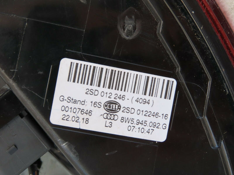 AUDI A4 B9 2015-18 SALOON REAR RIGHT SIDE LIGHT LAMP 8W5945092G