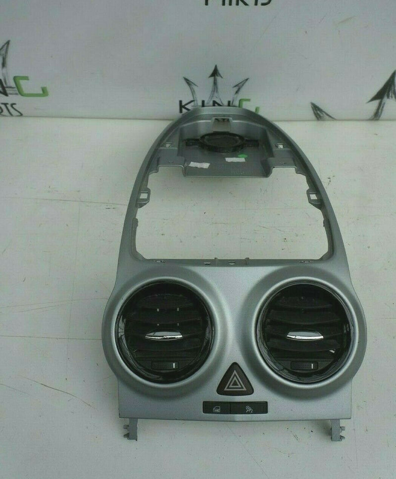 VAUXHALL CORSA D 2006-2014 CENTRE CONSOLE WITH HAZARD SWITCH SILVER 13204955