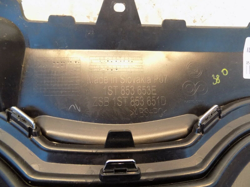 SKODA CITIGO E iV ELECTRIC 2019-UP FRONT BUMPER GRILL GENUINE 1ST853653E BLACK