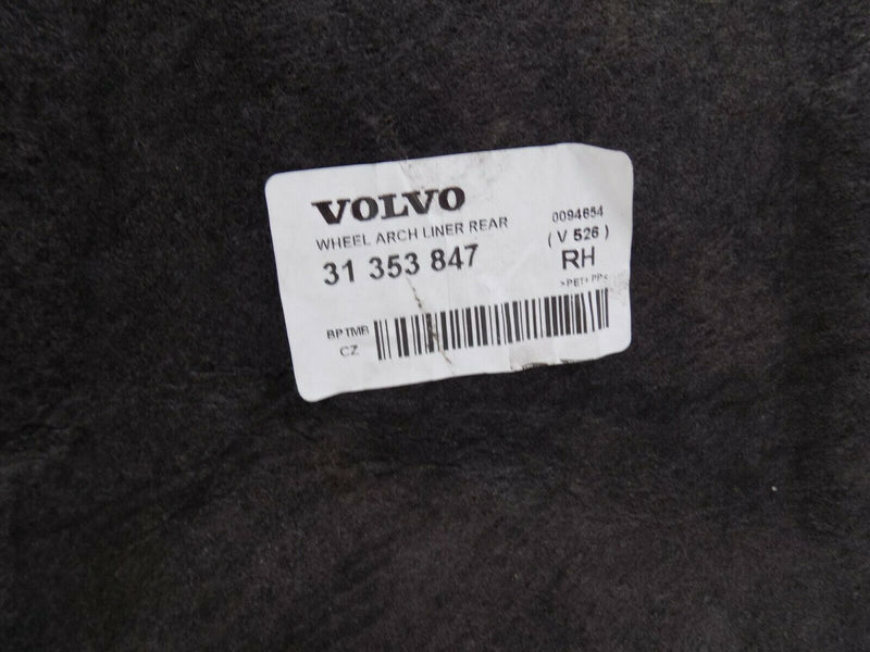 VOLVO XC90 T8 HYBRID 2017-ON RHD WHEEL ARCH LINER REAR RIGHT 31353847