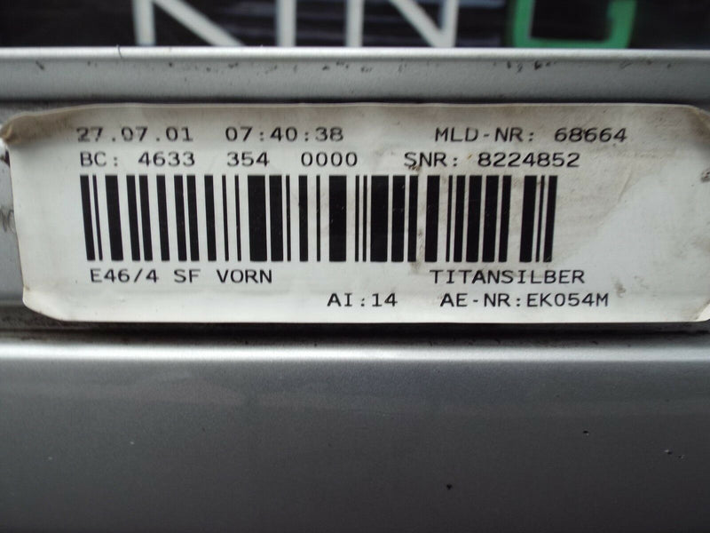 BMW E46 3 Series 1998-2001 Front Bumper Genuine Silver (A5266)