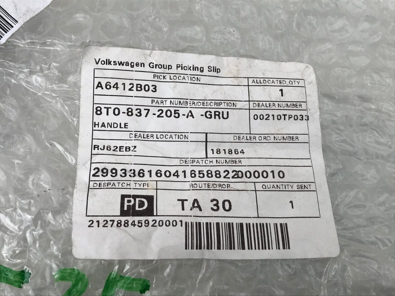 NEW AUDI A4 8K LCI 2011-15 FRONT LEFT DOOR HANDLE GENUINE 8T0837205