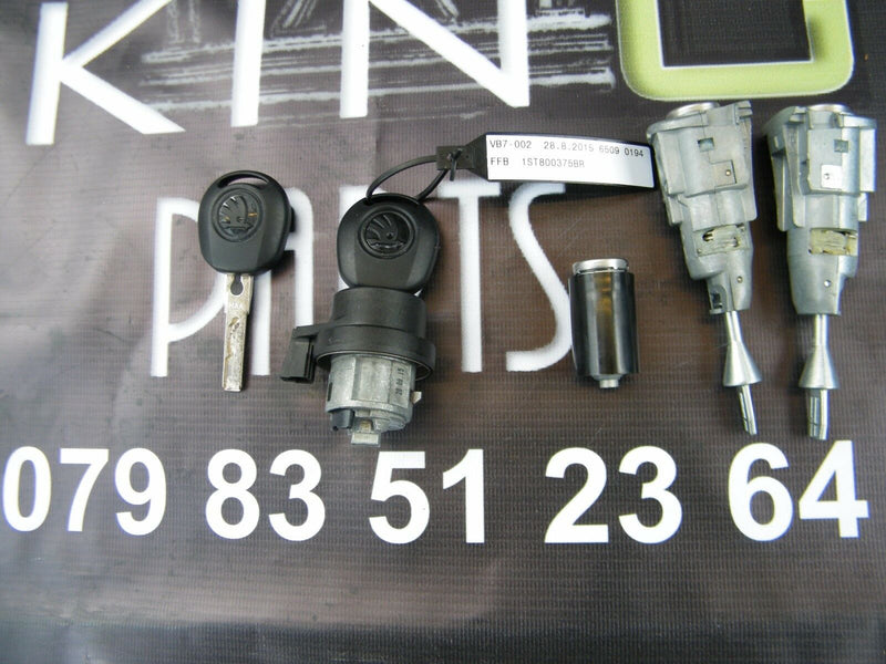 F Skoda Citigo 2011-2015 Key Set Door Lock Ignition Switch Fuel Cap Lock