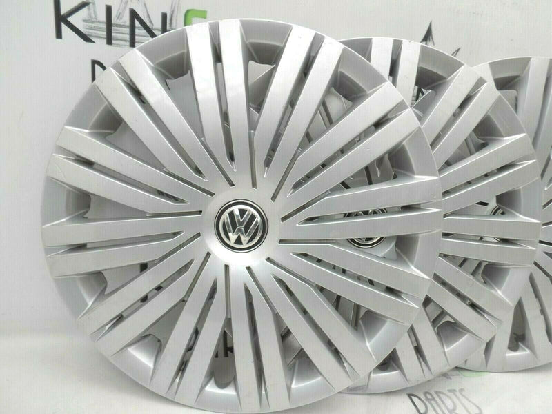 VOLKSWAGEN POLO 2014-2017 GENUINE CAPS 4x WHEEL TRIMS 15' CAP COVERS 6C0601147A