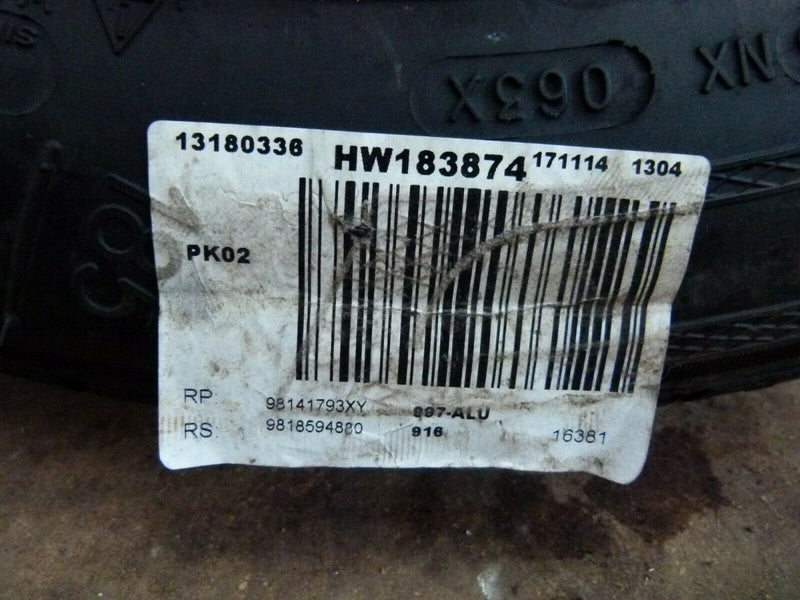 PEUGEOT 208 GENUINE STEEL WHEEL 15"  6JX15H2 IS23 TYRE 185/65R/15