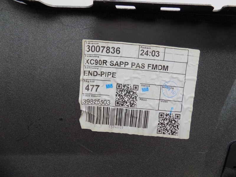 VOLVO XC90 II XC 90 2014-17 SILVER REAR BUMPER GENUINE UPPER PART 31353390 A0335